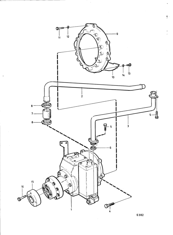 Схема узла Connecting Components Reverse Gear Ms3 Для Volvo Penta Bb140A