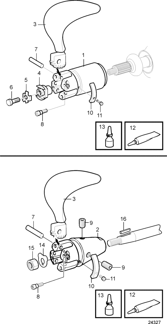 Схема узла Folding Propeller 4-Blade Для Volvo Penta D2-75C
