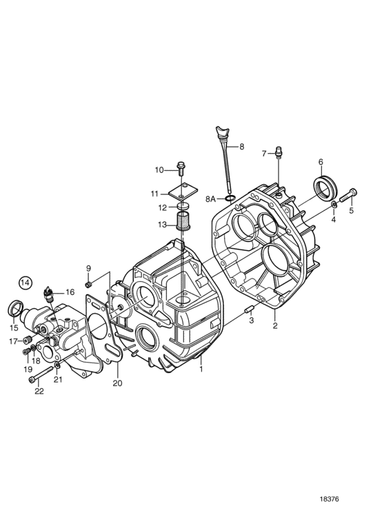 Схема узла Gear Lever Для Volvo Penta Hs25A-A
