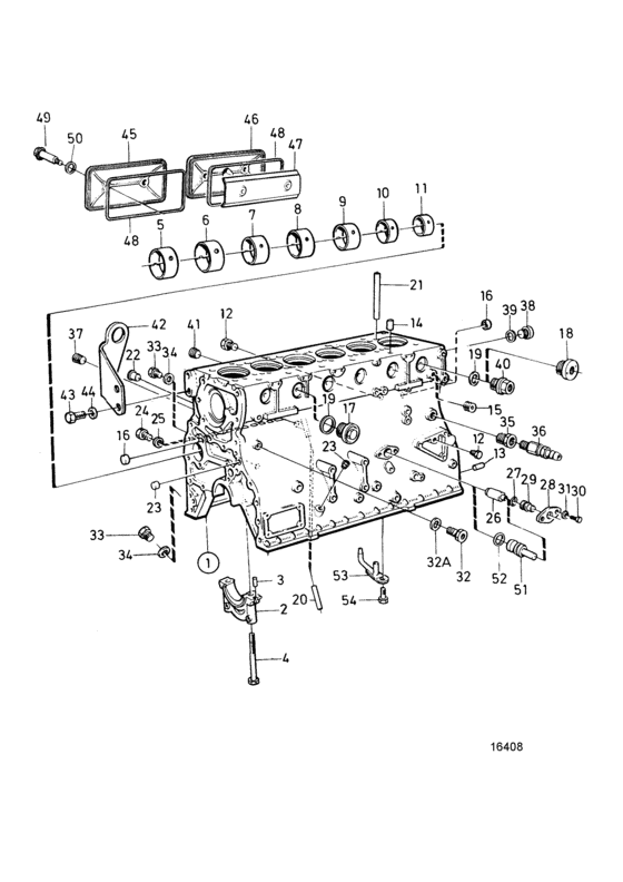 Схема узла Barrel Assy Cylinder Для Volvo Penta Tamd102A