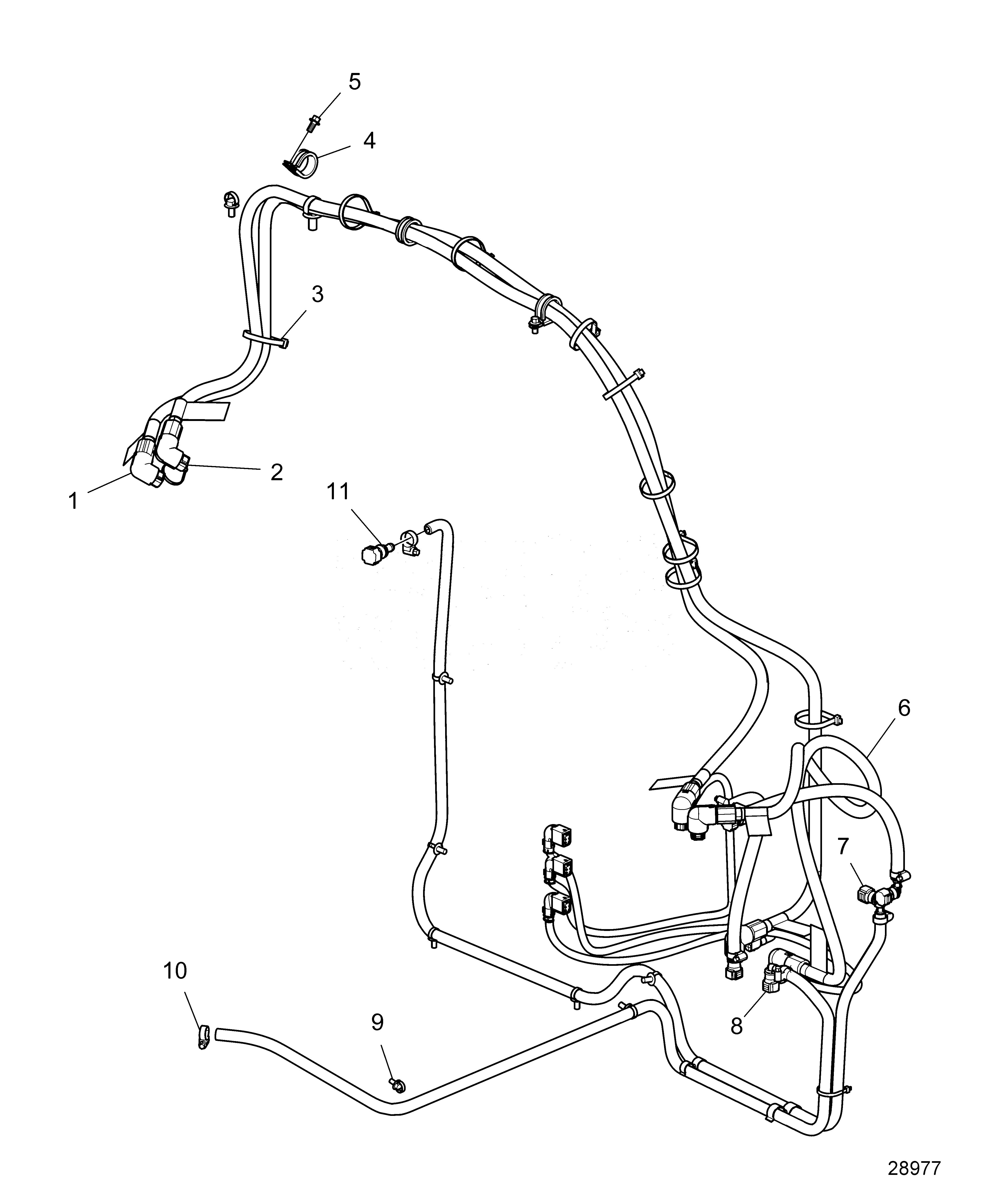 Схема узла Scr. Hoses, Open Power Unit