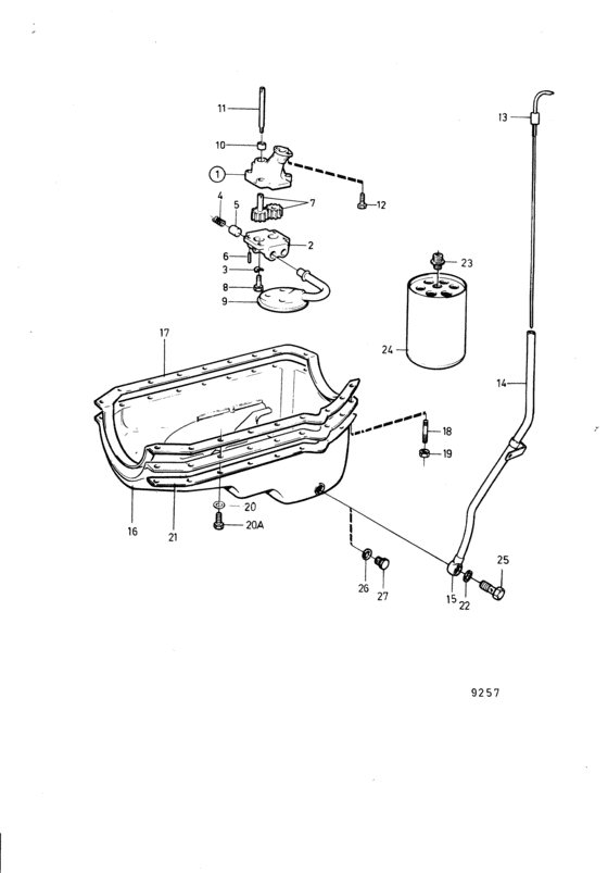 Схема узла Lubricating System Для Volvo Penta 431A