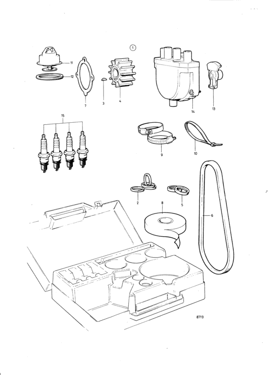 Схема узла On Board Kit Для Volvo Penta Aq171C
