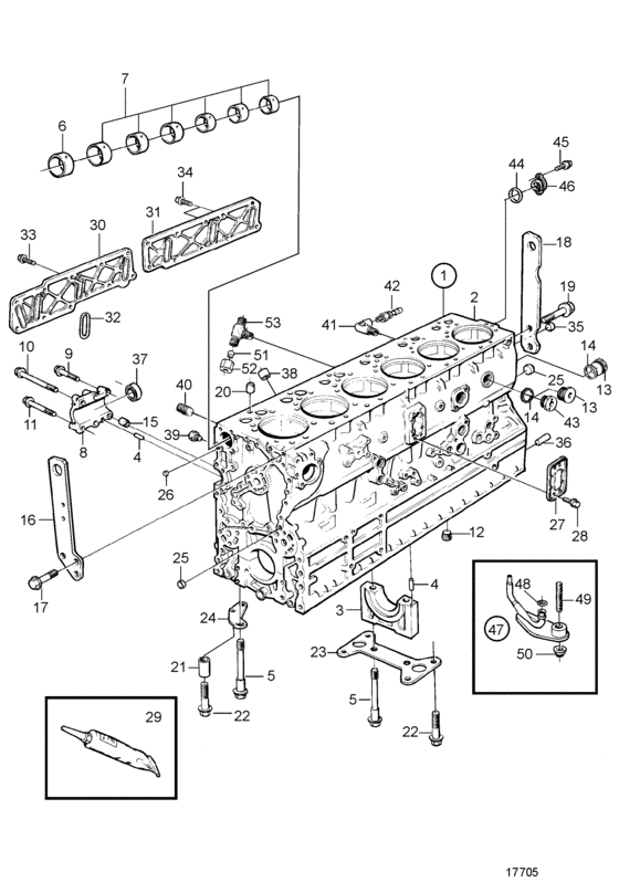 Схема узла Barrel Assy Cylinder Для Volvo Penta Tamd162A