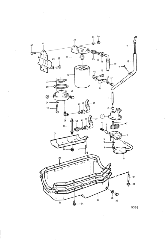 Схема узла Lubricating System: 501B/Ms4 Для Volvo Penta 430B