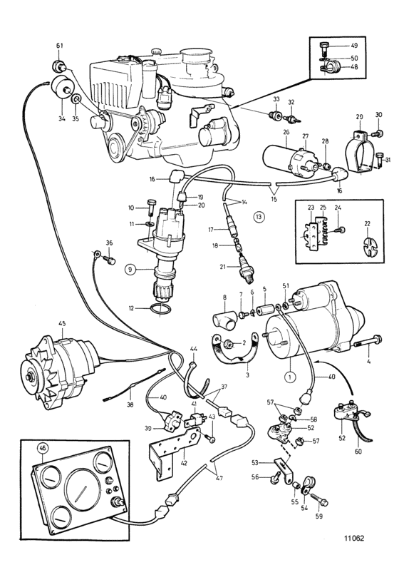 Схема узла Electrical System And Instrument: C Для Volvo Penta 230B