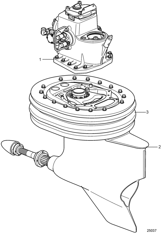 Схема узла Drive Unit, Complete Ips-D Для Volvo Penta Ips-D