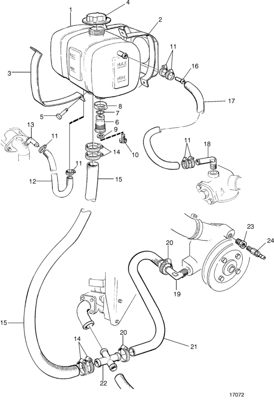 Схема узла Expansion Tank, Keel Cooling Для Volvo Penta Tamd73P-A