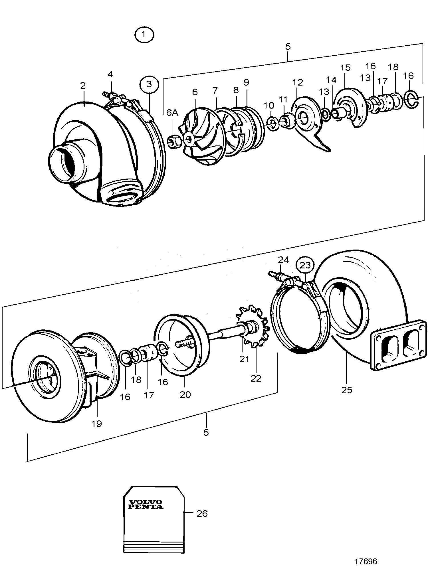 Схема узла Турбокомпрессоры, Комплектующие