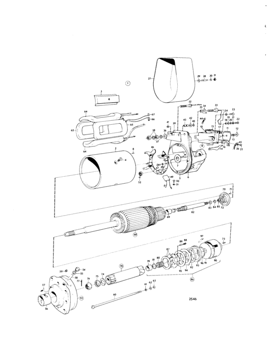 Схема узла Стартер Для Volvo Penta Aqd70Bl