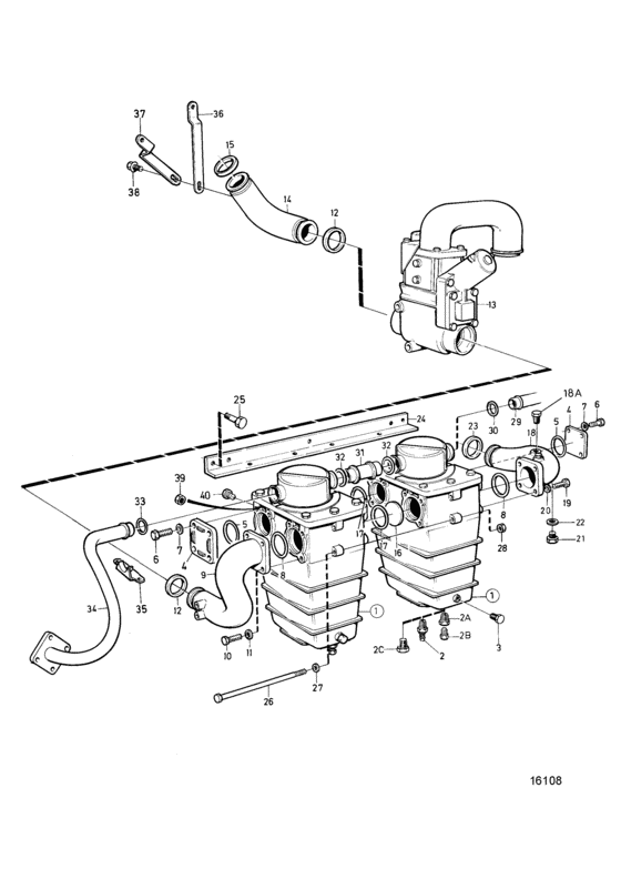 Схема узла After Cooler Для Volvo Penta Tamd71A