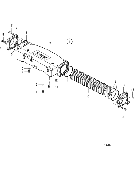 Схема узла After Cooler, Components Для Volvo Penta D5A-A Ta