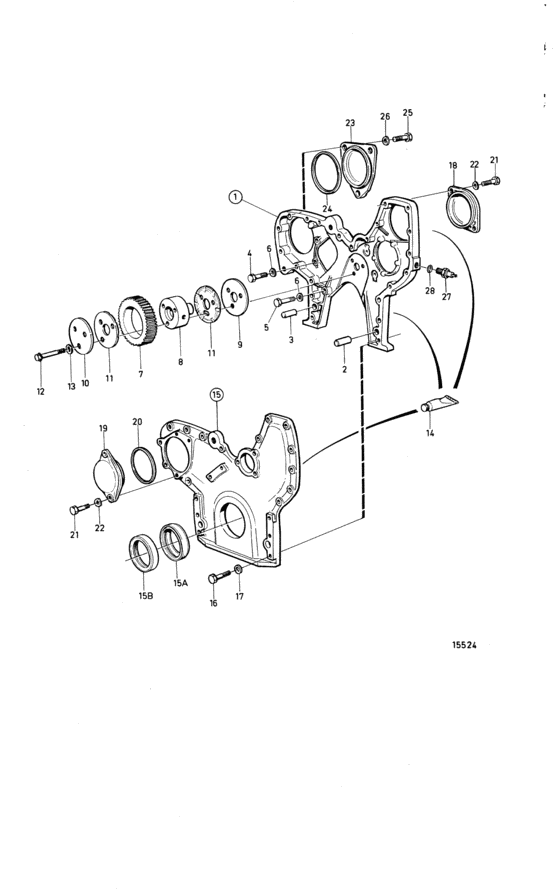 Схема узла Timing Gear Housing Для Volvo Penta Tamd102D