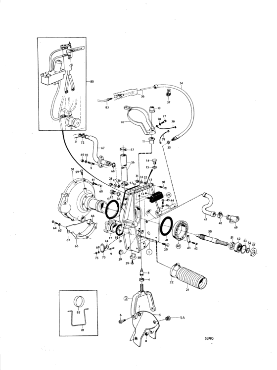 Схема узла Connecting Components Aq Drive Unit 270T Для Volvo Penta Aq130C
