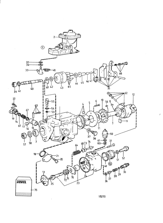 Схема узла Fuel Injection Pump, Components Для Volvo Penta Dpx