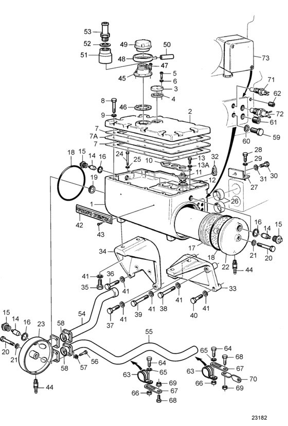 Схема узла Heat Exchanger. Classifiable Для Volvo Penta Tamd103A-A