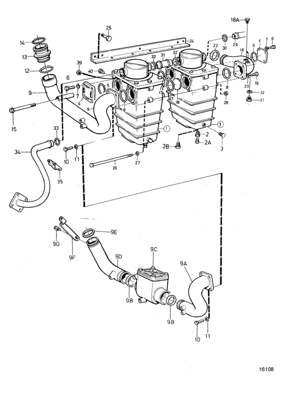 Схема узла After Cooler Для Volvo Penta Tamd72A