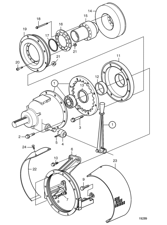 Схема узла Clutch Twin Disc 11,5\'\' Для Volvo Penta D12C-A Mp