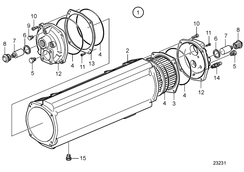 Схема узла Heat Exchanger, Components Для Volvo Penta D16C-A Mg