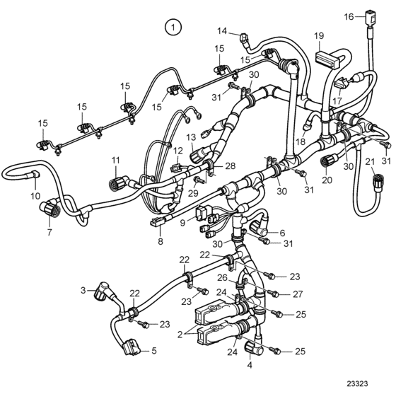Схема узла Electrical System Для Volvo Penta D16C-A Mh
