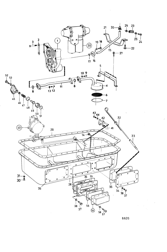 Схема узла Lubricating System Для Volvo Penta Tad120Chc