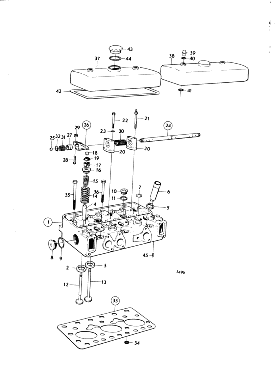 Схема узла Cylinder Head: B Для Volvo Penta Tamd70C