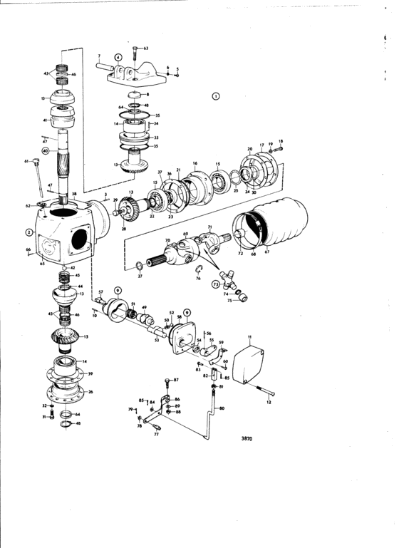 Схема узла Upper Gear Unit Aq Drive Unit 100B: 832122 Для Volvo Penta Bb115C