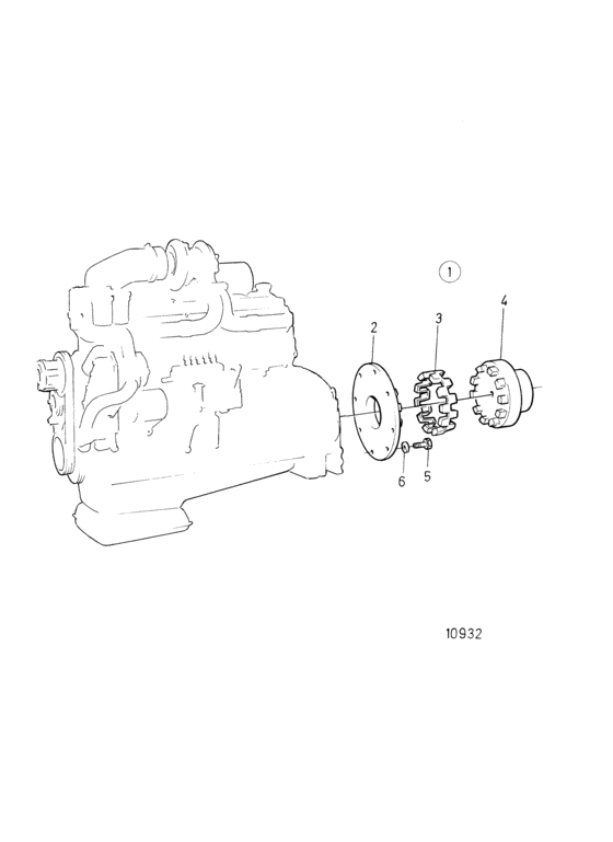 Схема узла Power Take Off Assy Для Volvo Penta Tmd102A