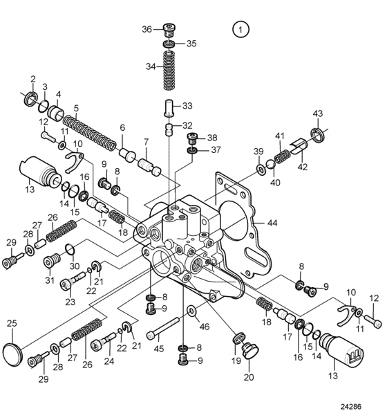 Схема узла Shifting Valve Для Volvo Penta Hs80Ae-A