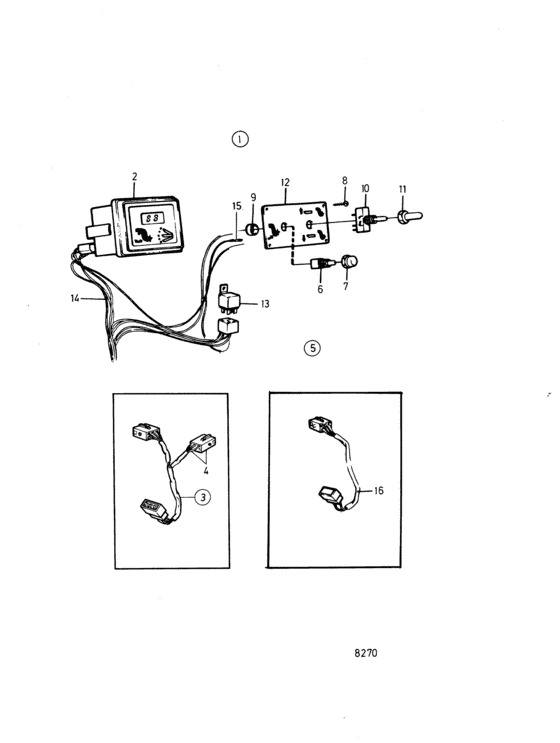 Схема узла Power Trim Panel Fly Bridge, Drive Unit290 Для Volvo Penta Aqad40B