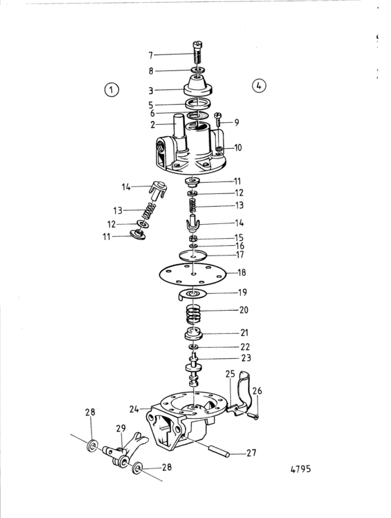 Схема узла Fuel Feed Pump Для Volvo Penta Aq130A