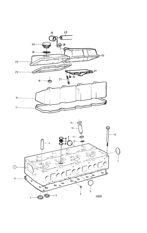 Схема узла Головка Цилиндра Для Volvo Penta Tamd31D
