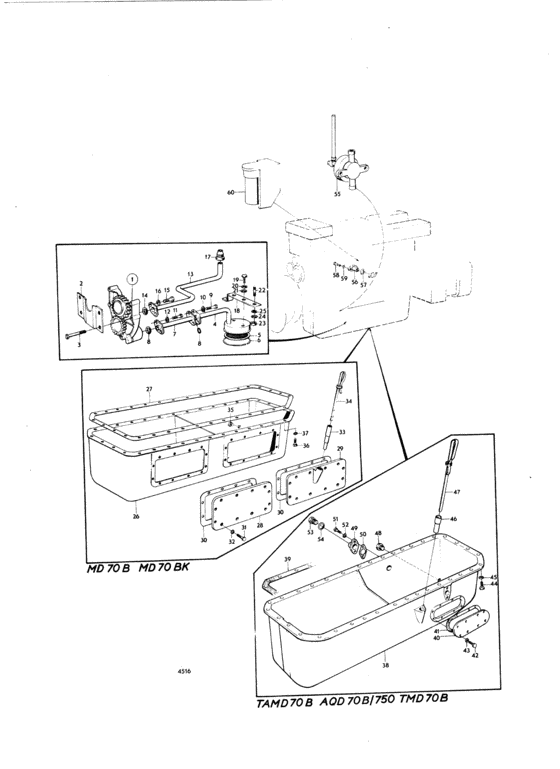 Схема узла Lubricating System Std: A Для Volvo Penta Md70B