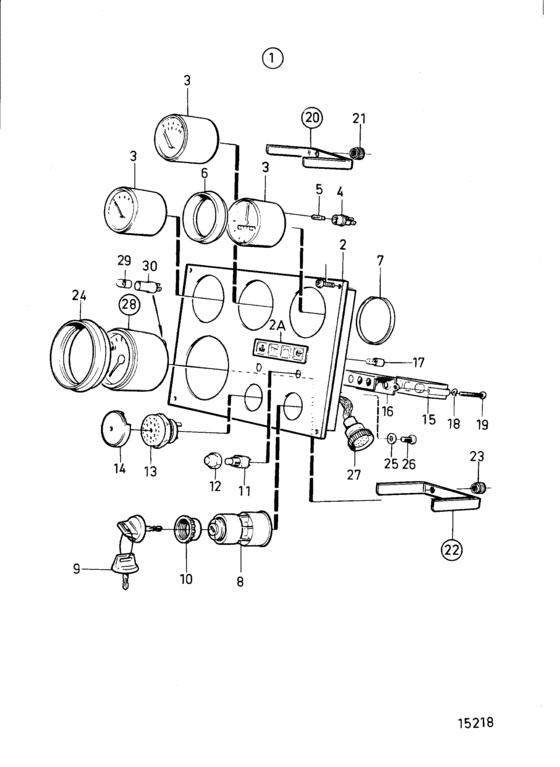 Схема узла Instrument Panel 24V Для Volvo Penta Tamd61A
