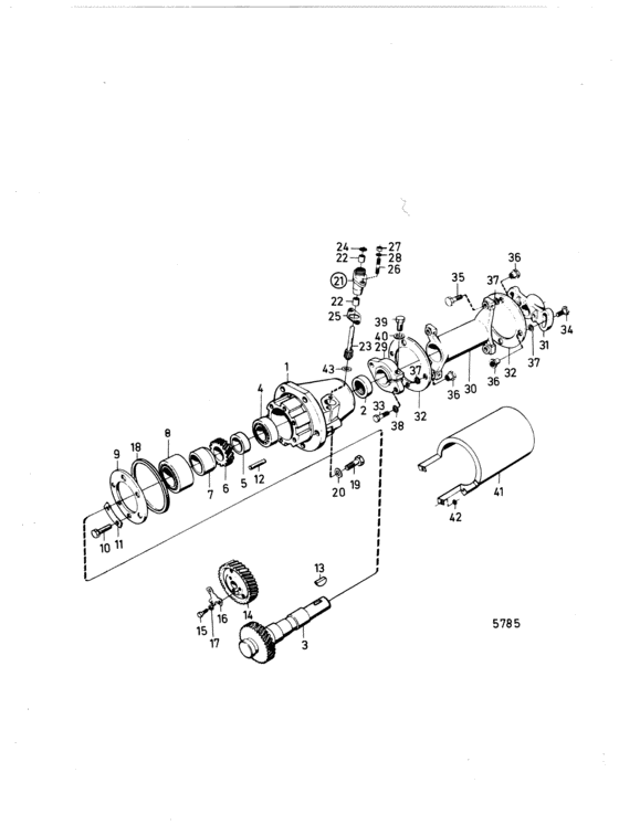 Схема узла Drive Device, Fuel Injection Pump Для Volvo Penta Td100Arc