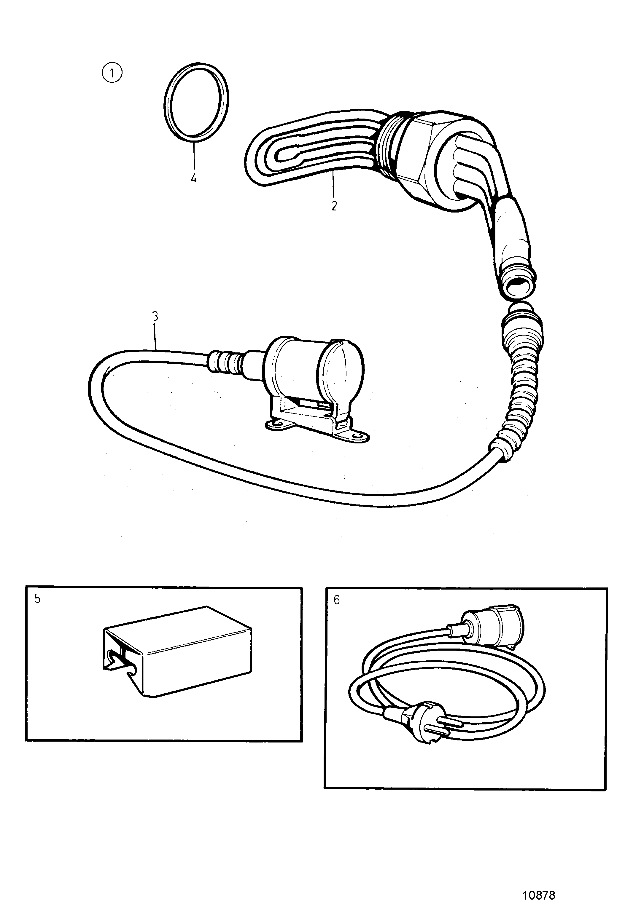 Схема узла Engine Heater, Block Mounted: Avsnittet Ersatt Av Avsn. 485