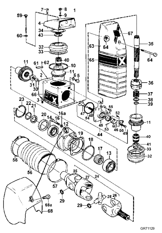 Схема узла Upper Gear Unit Для Volvo Penta Dpx-R 1.78