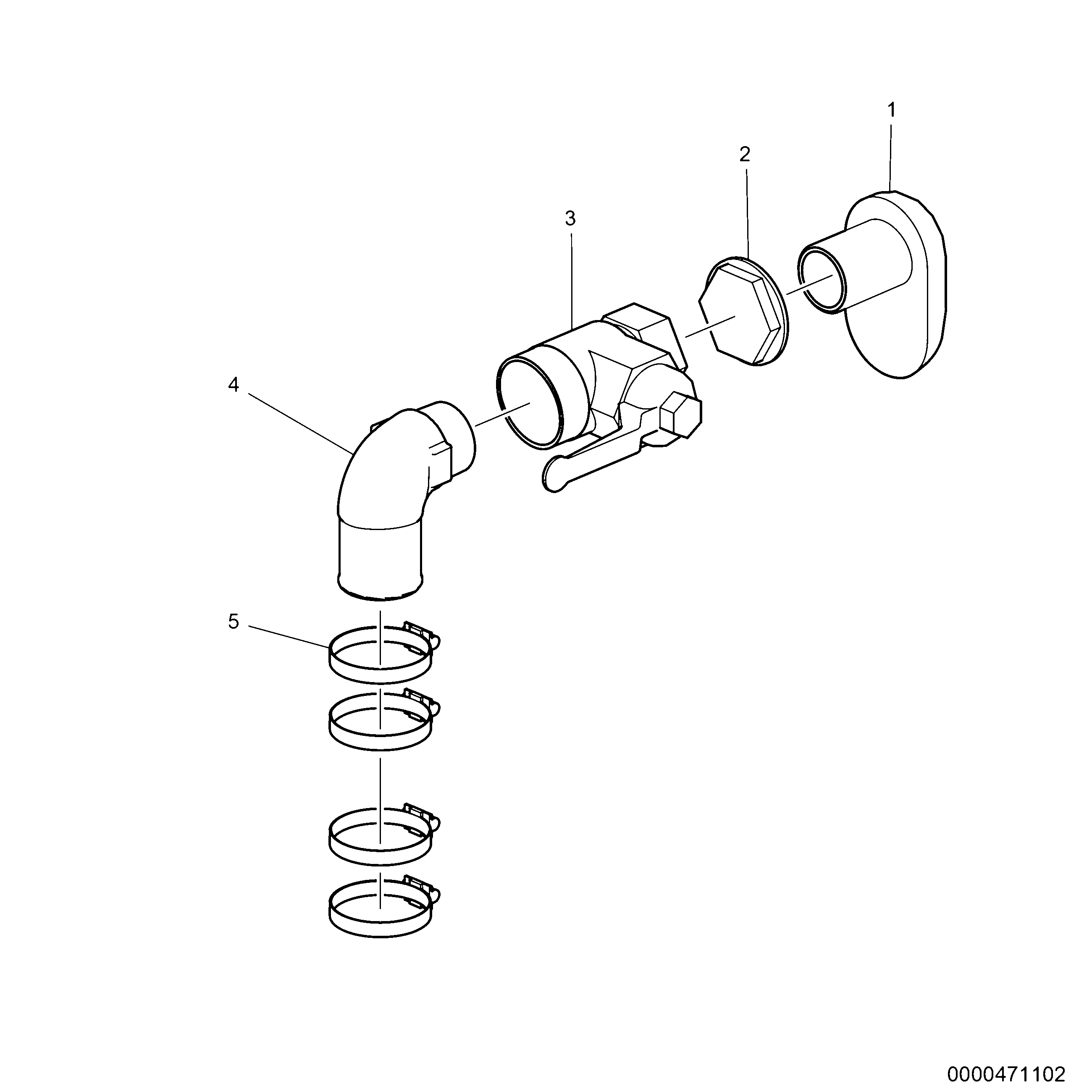 Схема узла Sea Water Intake 2\'\', With 2.5\'\' Connection