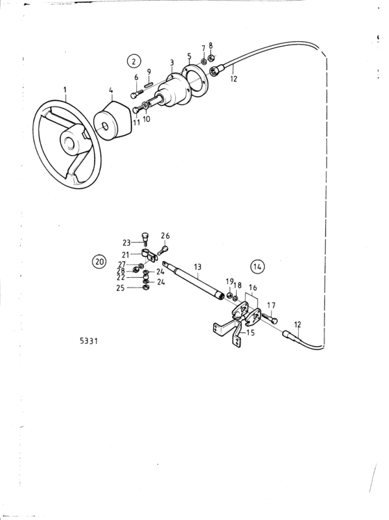 Схема узла Steering Mechanism Roto Pilot Для Volvo Penta Bb115C