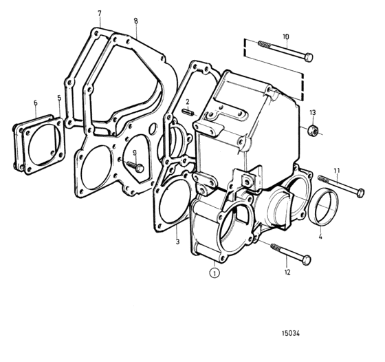 Схема узла Timing Gear Housing Для Volvo Penta Md2030C