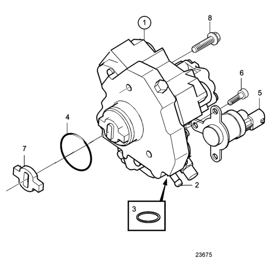 Схема узла Впрыск Топливный Насос Для Volvo Penta D3-130A-A