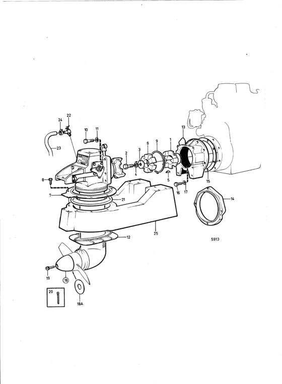 Схема узла Connecting Components Sail Boat Drive Unit 110S: Md17 Для Volvo Penta Md17C