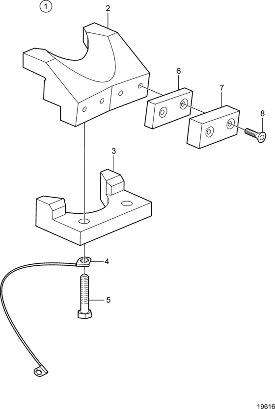 Схема узла Trim Limit Kit Для Volvo Penta Sx-M