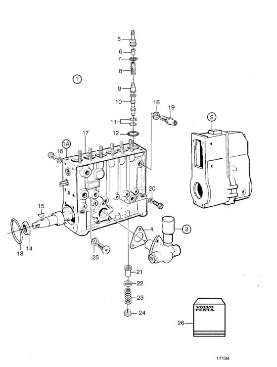 Схема узла Fuel Injection Pump, Components Для Volvo Penta Tamd73Wj-A
