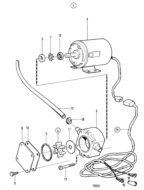 Схема узла Electrical Oil Bilge Pump 24V Для Volvo Penta Tamd122D
