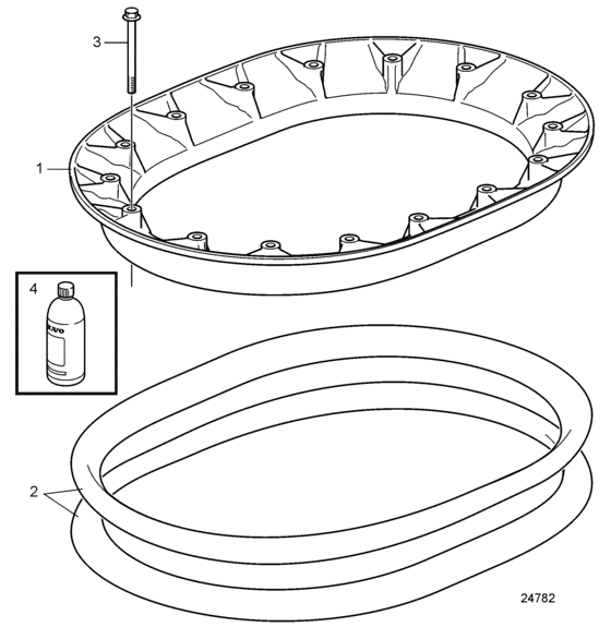 Схема узла Mounting Kit, Clamp Ring Для Volvo Penta Ips2-A