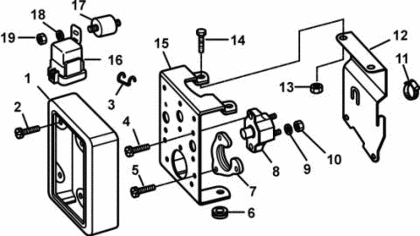 Схема узла Engine Harness Bracket Для Volvo Penta 3.0Gspwtr