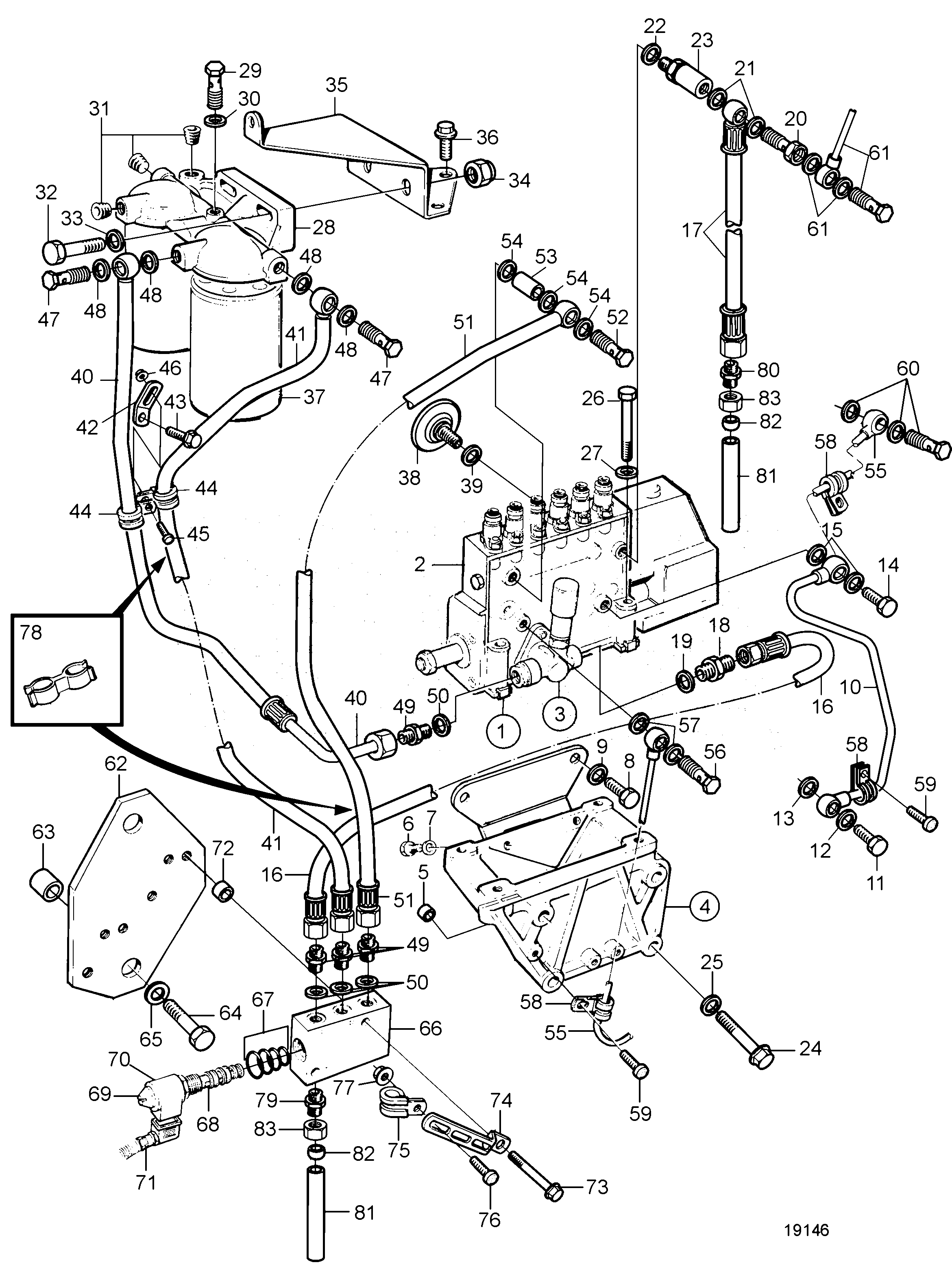 Схема узла Fuel Injection Pump With Shut-Off Valve, Energized To Stop. Option.
