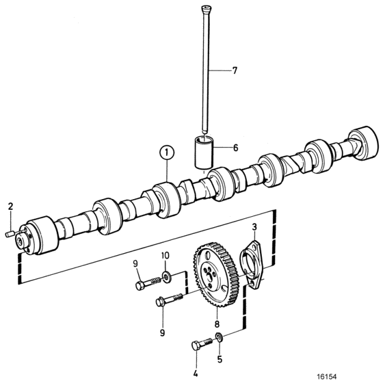 Схема узла Camshaft Assy Для Volvo Penta Tamd122D