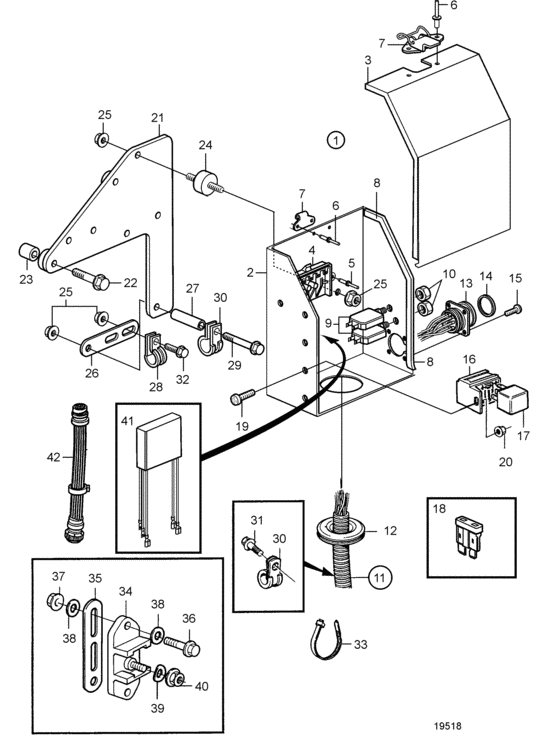 Схема узла Electrical System Для Volvo Penta Tamd74C-B